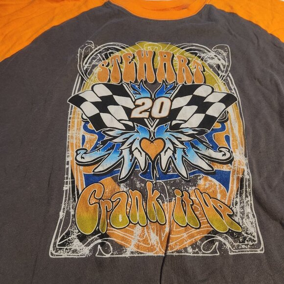 Tony Stewart T-Shirt # 20 Crank It‎ Up 3/4 Sleeve Chase Authentics Womens XL EUC - Picture 3 of 11